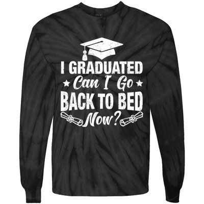 Funny High School College Graduation Graduated For Him Her Tie-Dye Long Sleeve Shirt