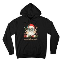 Festive Holly Santa Winter Holiday Sweater Hoodie