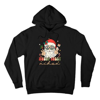 Festive Holly Santa Winter Holiday Sweater Hoodie