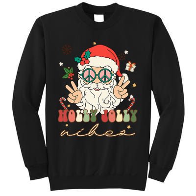 Festive Holly Santa Winter Holiday Sweater Sweatshirt