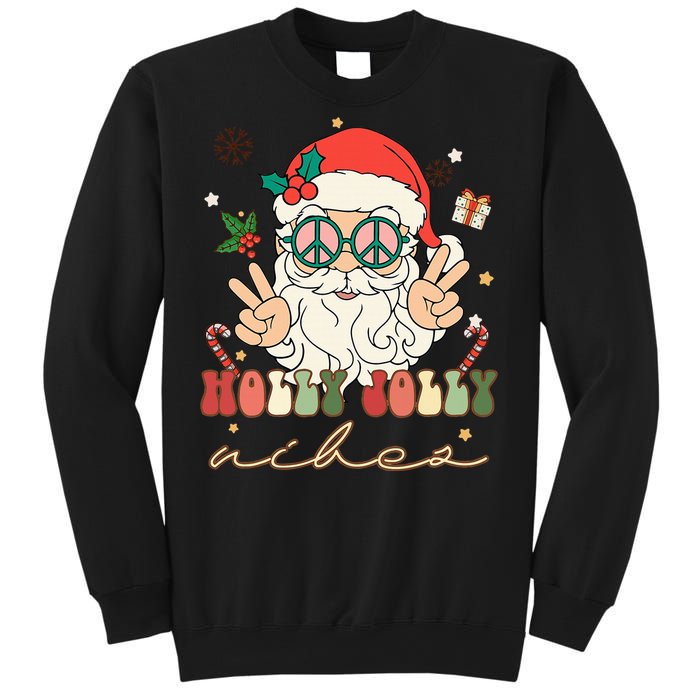 Festive Holly Santa Winter Holiday Sweater Sweatshirt