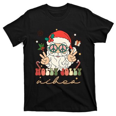 Festive Holly Santa Winter Holiday Sweater T-Shirt