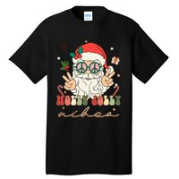 Festive Holly Santa Winter Holiday Sweater Tall T-Shirt