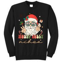 Festive Holly Santa Winter Holiday Sweater Tall Sweatshirt