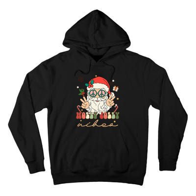 Festive Holly Santa Winter Holiday Sweater Tall Hoodie