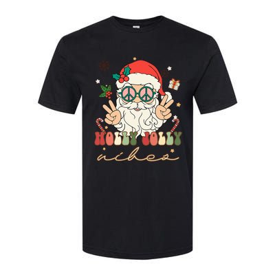 Festive Holly Santa Winter Holiday Sweater Softstyle CVC T-Shirt