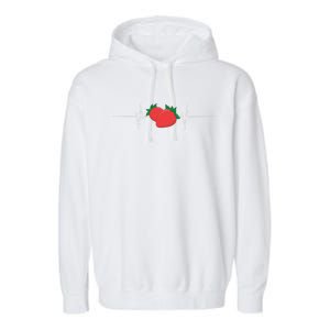 Fruit Heartbeat Strawberry Gift Garment-Dyed Fleece Hoodie