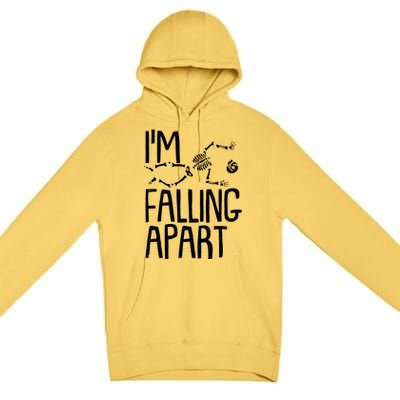 Funny Halloween Skeleton I'm Falling Apart Premium Pullover Hoodie