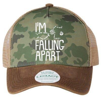 Funny Halloween Skeleton I'm Falling Apart Legacy Tie Dye Trucker Hat