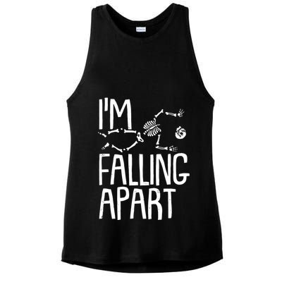 Funny Halloween Skeleton I'm Falling Apart Ladies PosiCharge Tri-Blend Wicking Tank