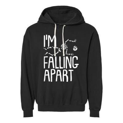 Funny Halloween Skeleton I'm Falling Apart Garment-Dyed Fleece Hoodie