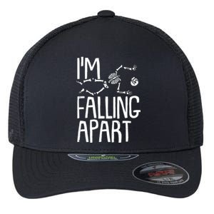 Funny Halloween Skeleton I'm Falling Apart Flexfit Unipanel Trucker Cap