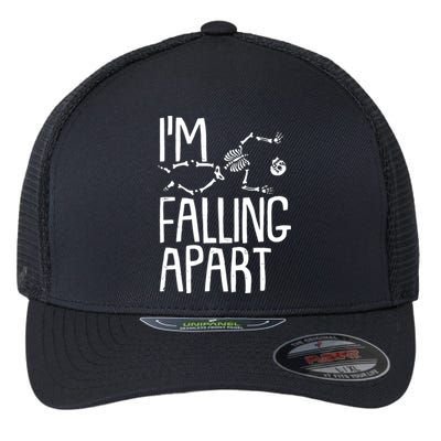 Funny Halloween Skeleton I'm Falling Apart Flexfit Unipanel Trucker Cap