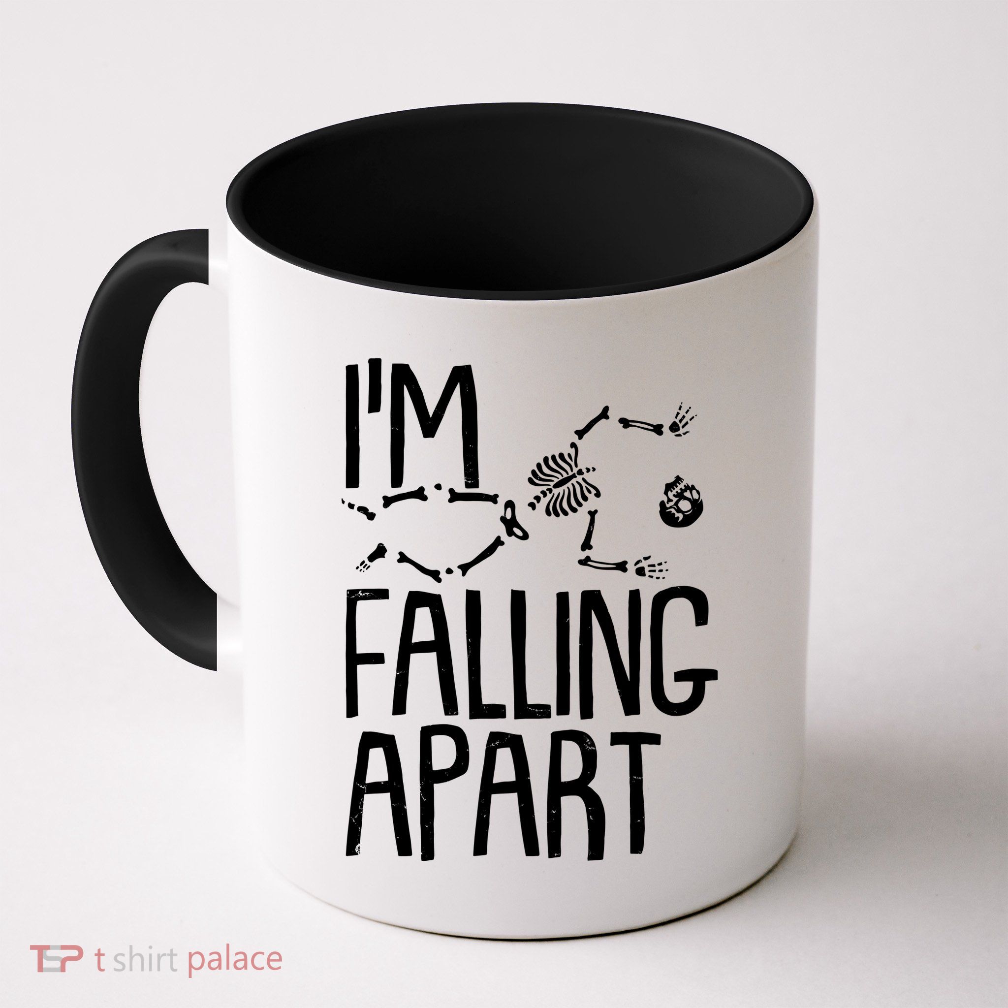 Funny Halloween Skeleton I'm Falling Apart Mug