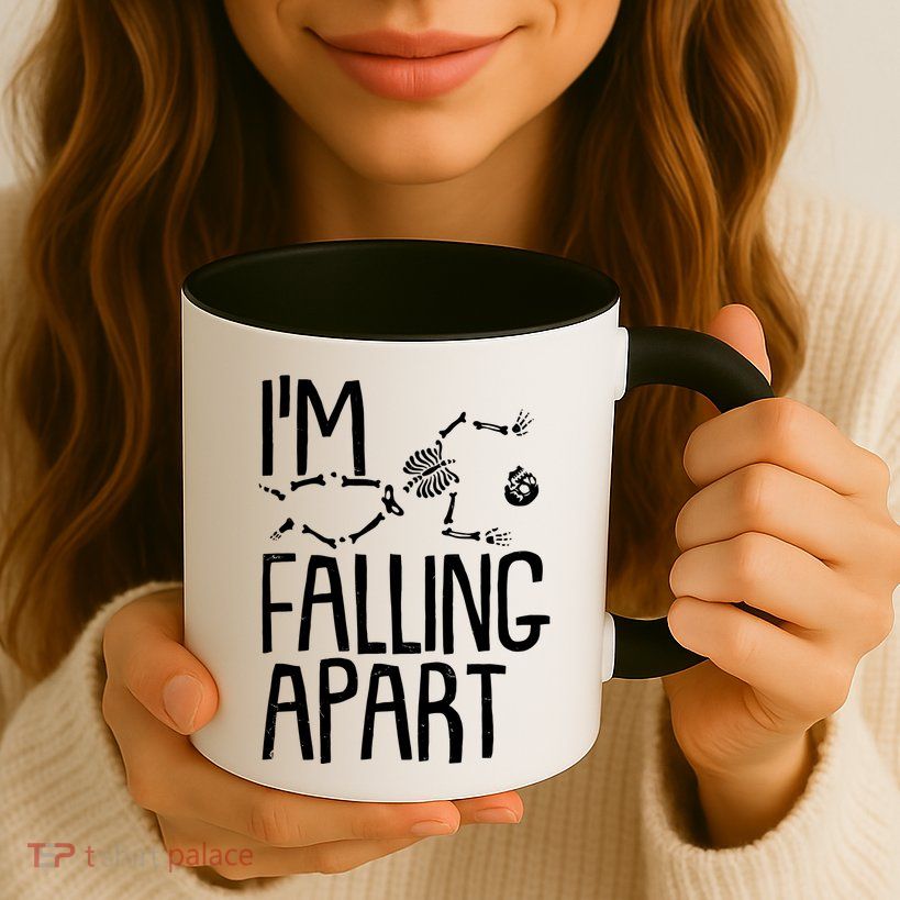 Funny Halloween Skeleton I'm Falling Apart Mug