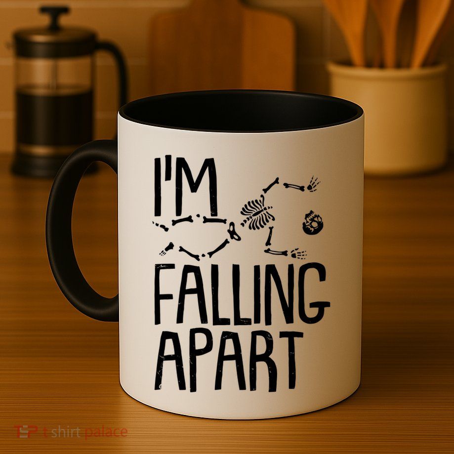 Funny Halloween Skeleton I'm Falling Apart Mug