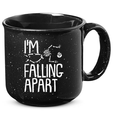 Funny Halloween Skeleton I'm Falling Apart 15oz Campfire Ceramic Mug