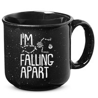 Funny Halloween Skeleton I'm Falling Apart 15oz Campfire Ceramic Mug