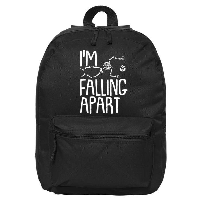 Funny Halloween Skeleton I'm Falling Apart 16 in Basic Backpack