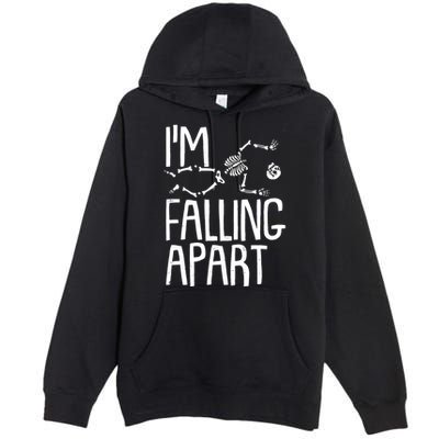 Funny Halloween Skeleton I'm Falling Apart Premium Pullover Hoodie