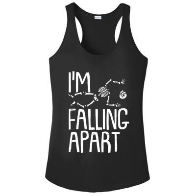 Funny Halloween Skeleton I'm Falling Apart Ladies PosiCharge Competitor Racerback Tank