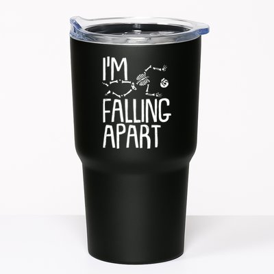 Funny Halloween Skeleton I'm Falling Apart Tumbler