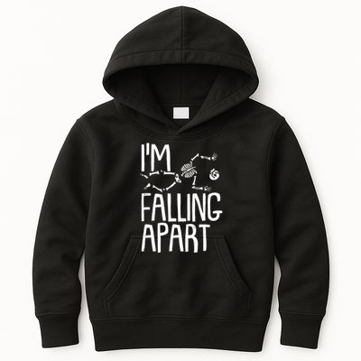 Funny Halloween Skeleton I'm Falling Apart Kids Hoodie