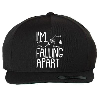 Funny Halloween Skeleton I'm Falling Apart Wool Snapback Cap