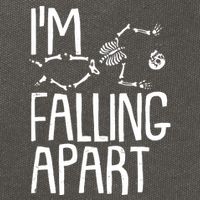 Funny Halloween Skeleton I'm Falling Apart Cotton Canvas Backpack