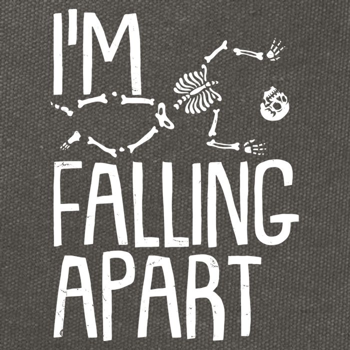 Funny Halloween Skeleton I'm Falling Apart Cotton Canvas Backpack