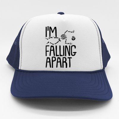 Funny Halloween Skeleton I'm Falling Apart Trucker Hat