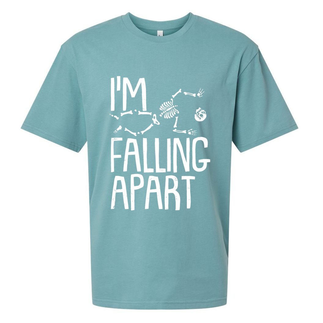 Funny Halloween Skeleton I'm Falling Apart Sueded Cloud Jersey T-Shirt