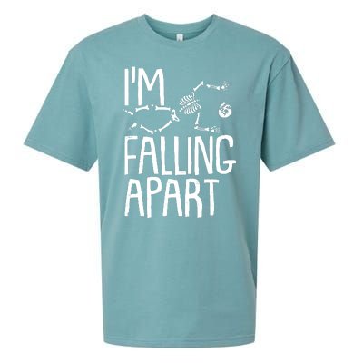 Funny Halloween Skeleton I'm Falling Apart Sueded Cloud Jersey T-Shirt