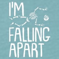 Funny Halloween Skeleton I'm Falling Apart Sueded Cloud Jersey T-Shirt