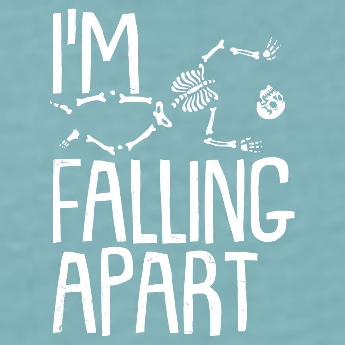 Funny Halloween Skeleton I'm Falling Apart Sueded Cloud Jersey T-Shirt