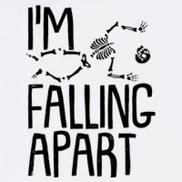 Funny Halloween Skeleton I'm Falling Apart Garment-Dyed Sweatshirt