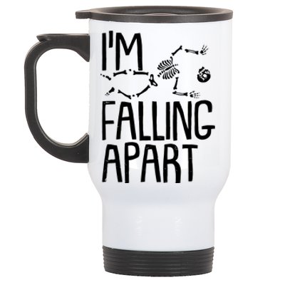 Funny Halloween Skeleton I'm Falling Apart Stainless Steel Travel Mug