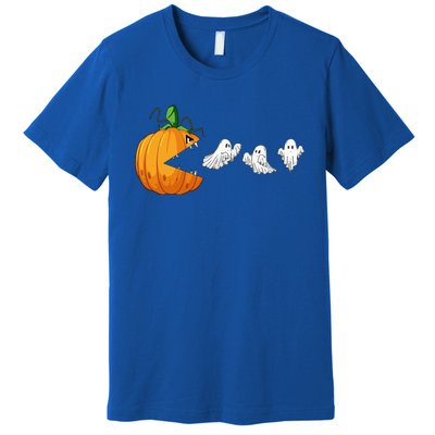 Funny Halloween Scary Pumpkin Ghosts Creepy Halloween Gamer Premium T-Shirt