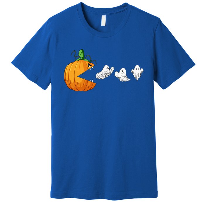 Funny Halloween Scary Pumpkin Ghosts Creepy Halloween Gamer Premium T-Shirt