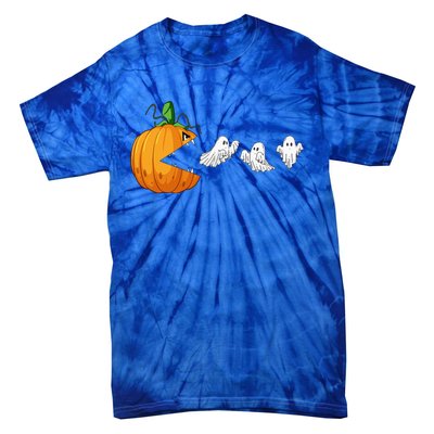 Funny Halloween Scary Pumpkin Ghosts Creepy Halloween Gamer Tie-Dye T-Shirt