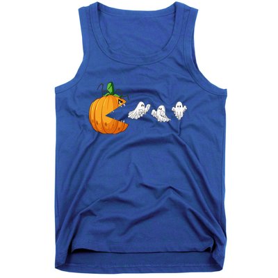 Funny Halloween Scary Pumpkin Ghosts Creepy Halloween Gamer Tank Top