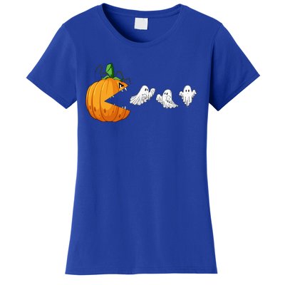 Funny Halloween Scary Pumpkin Ghosts Creepy Halloween Gamer Women's T-Shirt