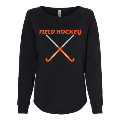 Field Hockey Stick Gift Womens California Wash Sweatshirt