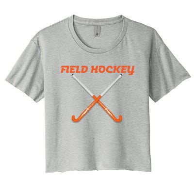 Field Hockey Stick Gift Women's Crop Top Tee