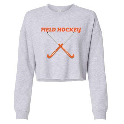 Field Hockey Stick Gift Cropped Pullover Crew