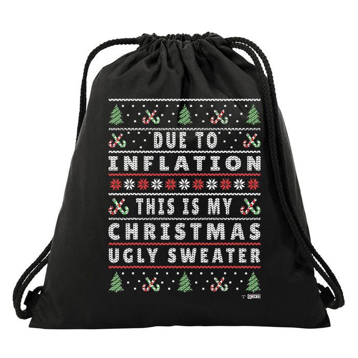 Festive Holiday Sweater with Hilarious Xmas Saying Drawstring Bag