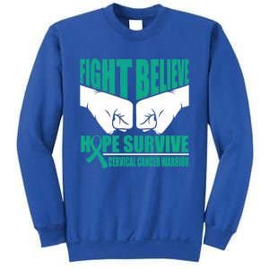 Fight Hope Survive Cervical Cancer Warrior Gift Sweatshirt