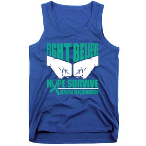 Fight Hope Survive Cervical Cancer Warrior Gift Tank Top