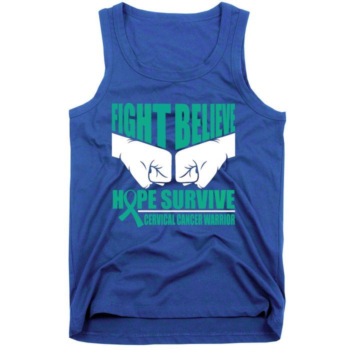 Fight Hope Survive Cervical Cancer Warrior Gift Tank Top