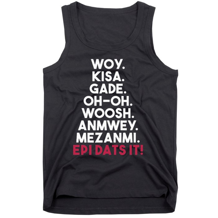 Funny Haitian Sayings Haiti Pride Tank Top